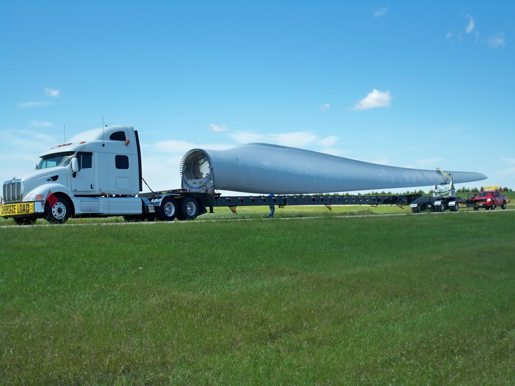 wind turbine blade transport trailer by Peerless Trailers