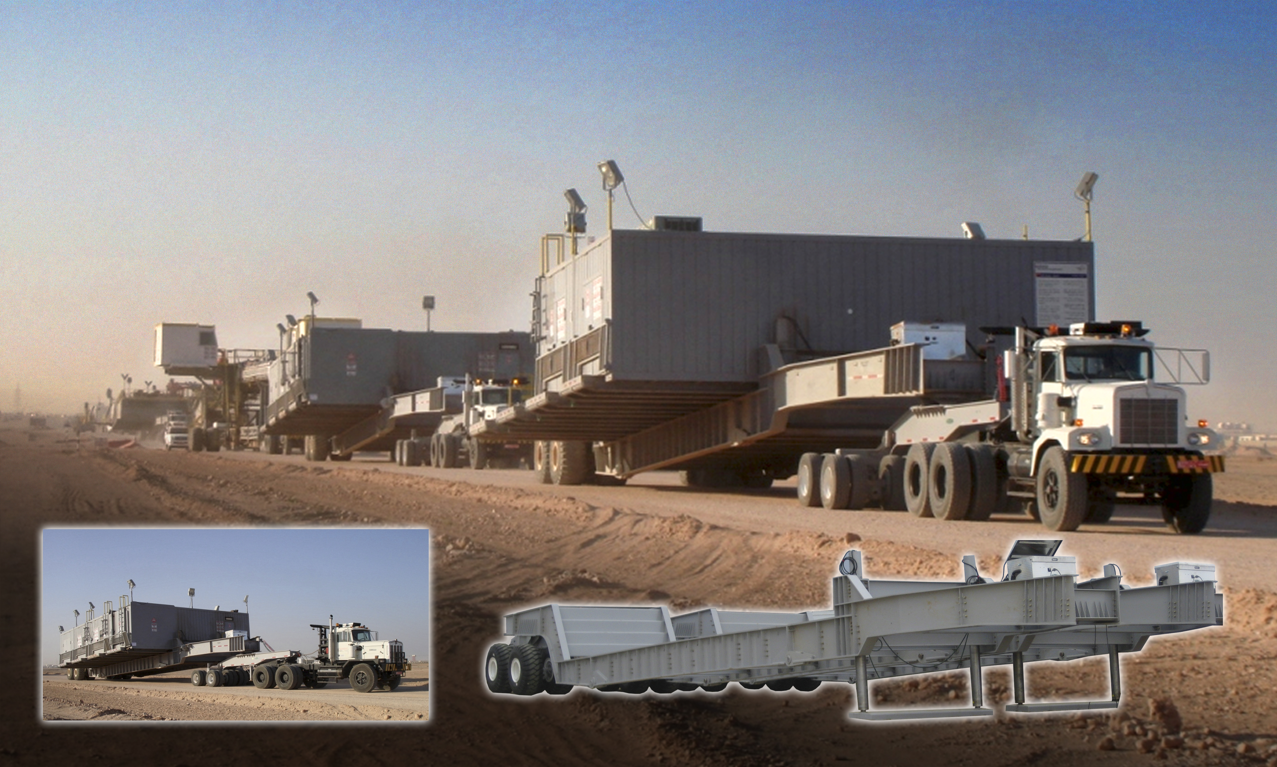 Ensign heavy duty trailers for desert & Middle East well servicing