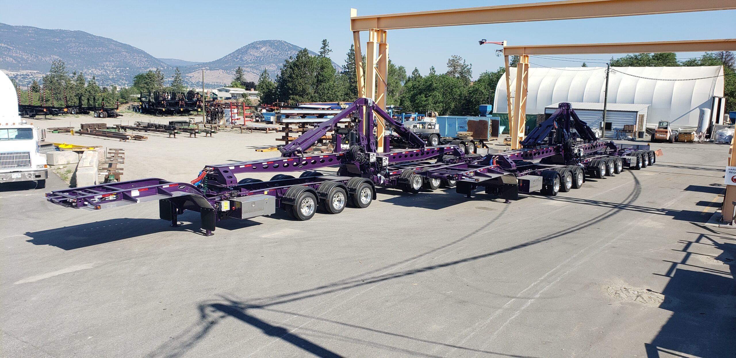 Double schnabel trailer for sale with purple finish